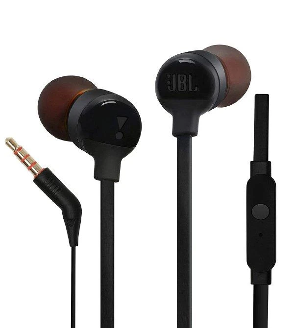Ausinės JBL T110BLK, laidinės, Juodos