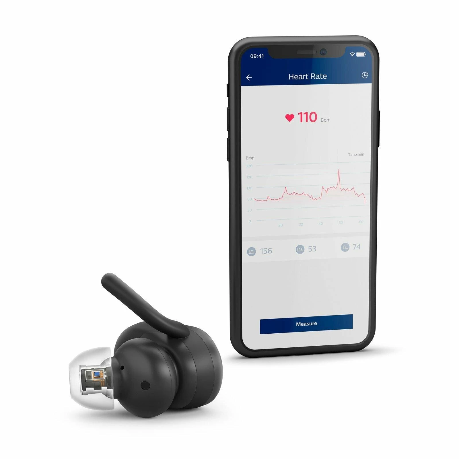 Belaidės sportinės ausinės Philips TAA7306BK/00, Juodos