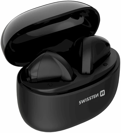Swissten TWS Mini TUNE belaidės stereo ausinės su mikrofonu, juodos