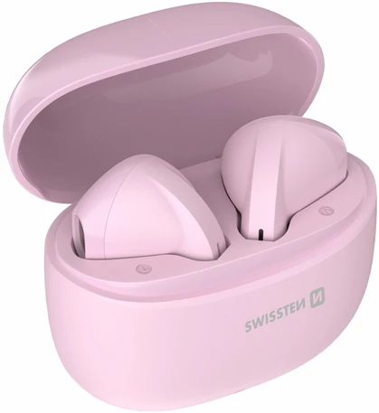 Ausinės Swissten TWS Mini TUNE Bluetooth Stereo Earbuds su mikrofonu Rožinė