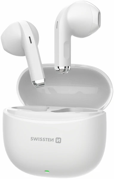 Swissten TWS Mini TUNE belaidės stereo ausinės su mikrofonu, baltos