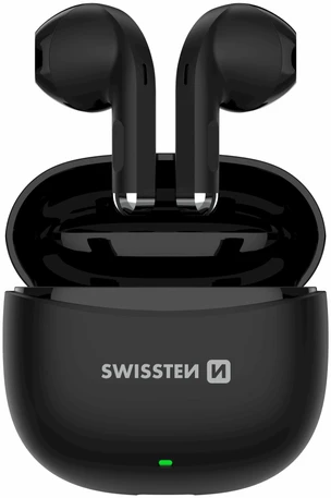 Swissten TWS Mini TUNE belaidės stereo ausinės su mikrofonu, juodos