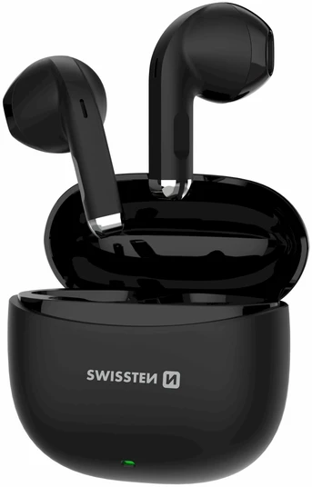 Swissten TWS Mini TUNE belaidės stereo ausinės su mikrofonu, juodos