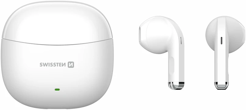 Swissten TWS Mini TUNE belaidės stereo ausinės su mikrofonu, baltos