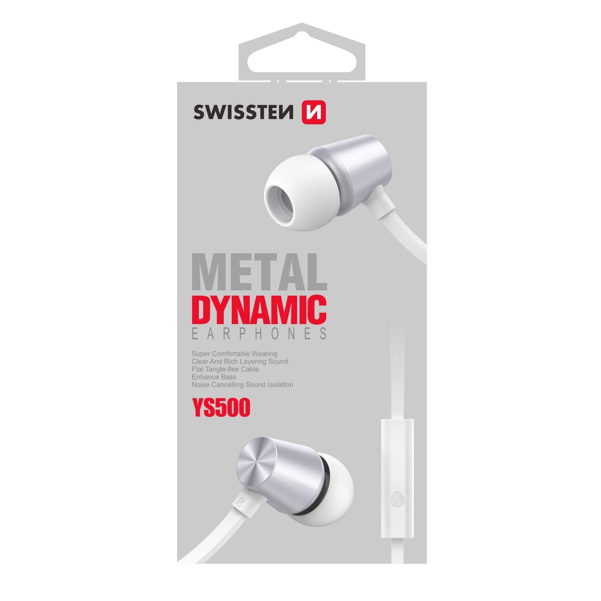 Swissten Dynamic YS500 ausinės pakuotėje