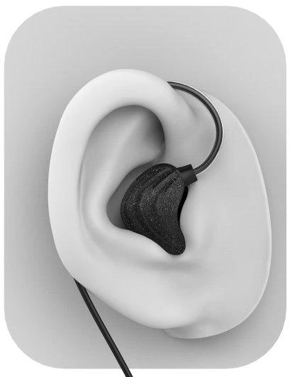 „UiiSii CM5-L Premium Hi-Res Original“ sportinės ausinės su mikrofonu ir garsumo valdymu / 3,5 mm / 1,2 m