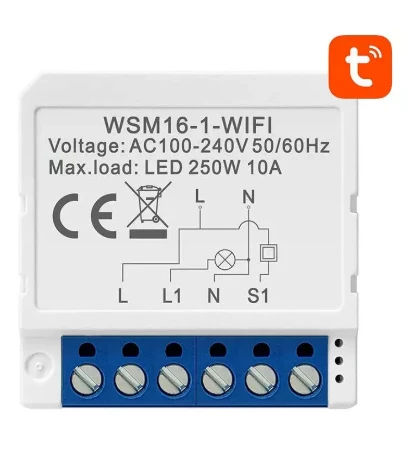 Išmaniojo jungiklio modulis ZigBee Avatto ZWSM16-W1 TUYA