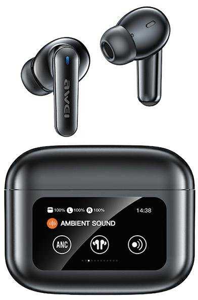 AWEI Bluetooth 5.4 T56 ANCTWS ausinės juodos spalvos
