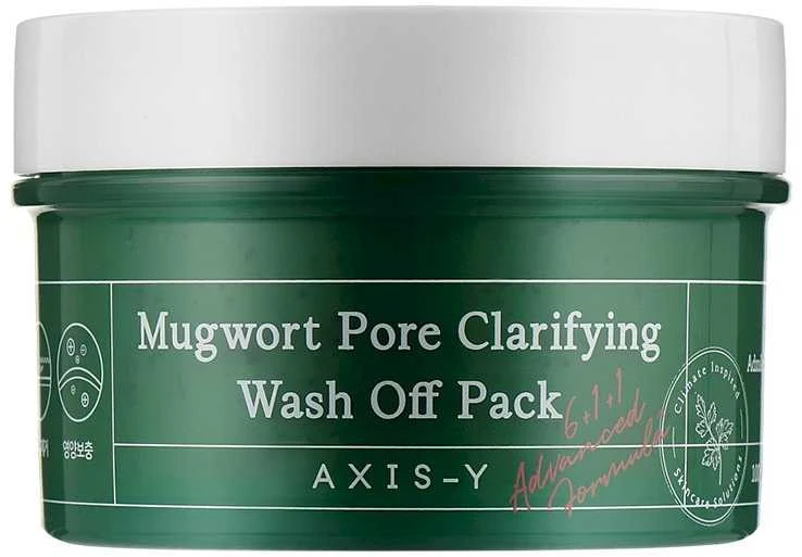AXIS-Y Mugwort Pore Clarifying Wash Off Pack Poras valanti molio kaukė, 100 ml