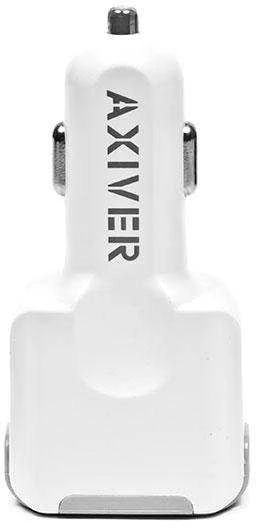 „Axiver Triple Premium“ automobilinis įkroviklis, 3 x USB 4.4A, Baltas