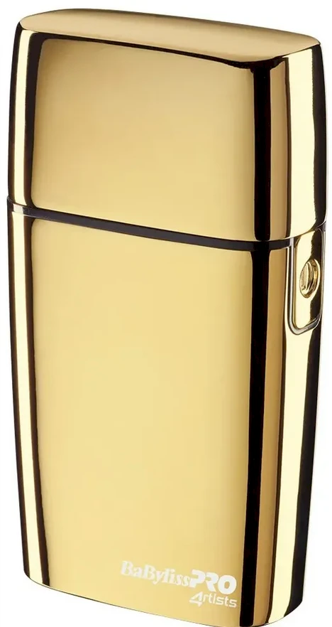 Barzdaskutė Mobili įkraunama plaukų skutimo mašinėlė BaByliss PRO Double Foil Metal Shaver Gold FXFS2GE, aukso spalvos