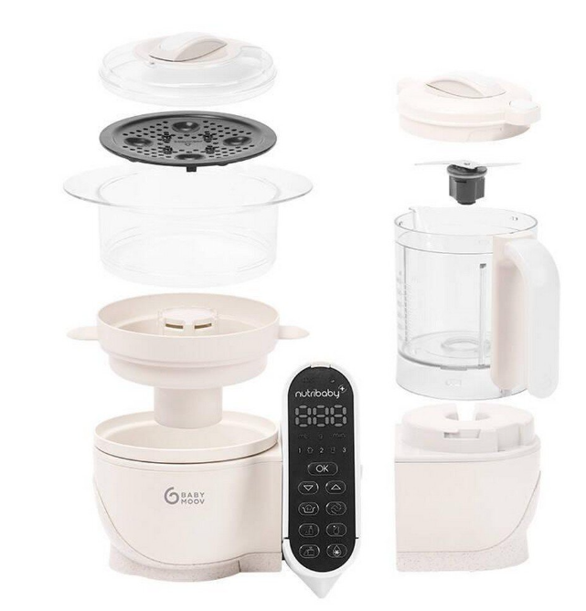 Daugiafunkcis virtuvės kombainas Babymoov Nutribaby(+) 6-in-1 (smėlio spalvos)