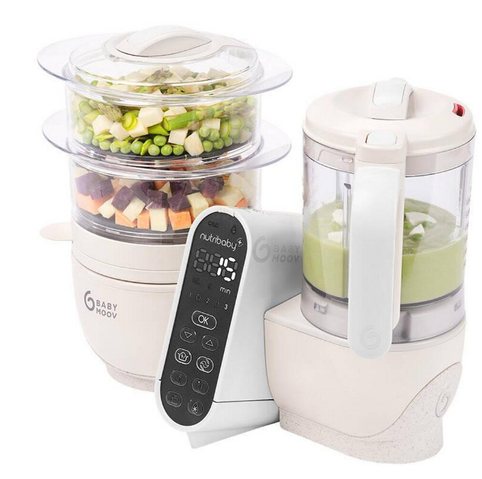 Daugiafunkcis virtuvės kombainas Babymoov Nutribaby(+) 6-in-1 (smėlio spalvos)