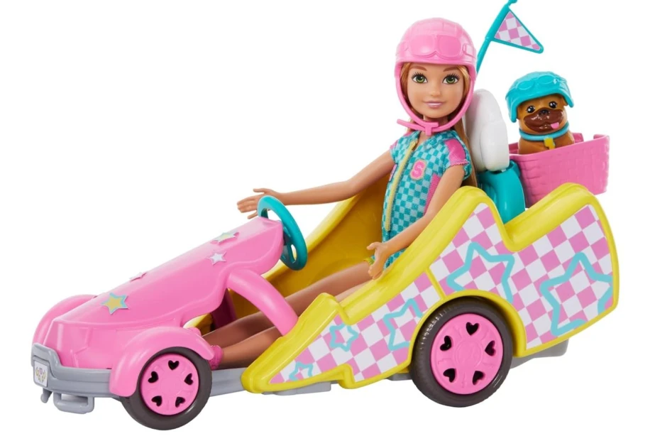 Mattel Barbie Stacie su kartingu HRM08