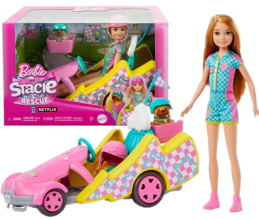 Mattel Barbie Stacie su kartingu HRM08