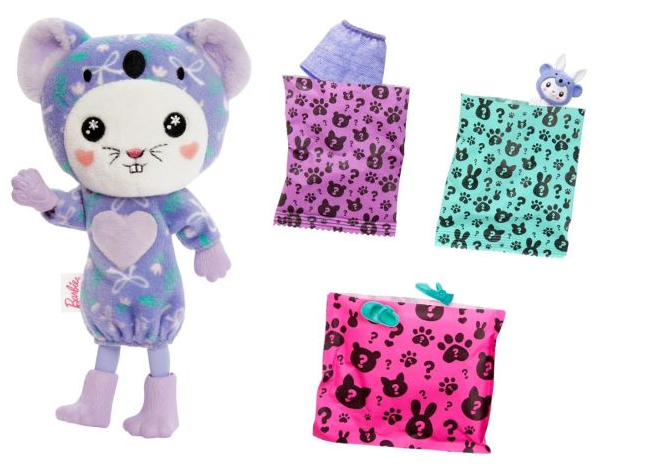 Mattel Čelsės „Cutie Reveal“ rinkinys, minkštutėlių kostiumų serija - triušelis + koala