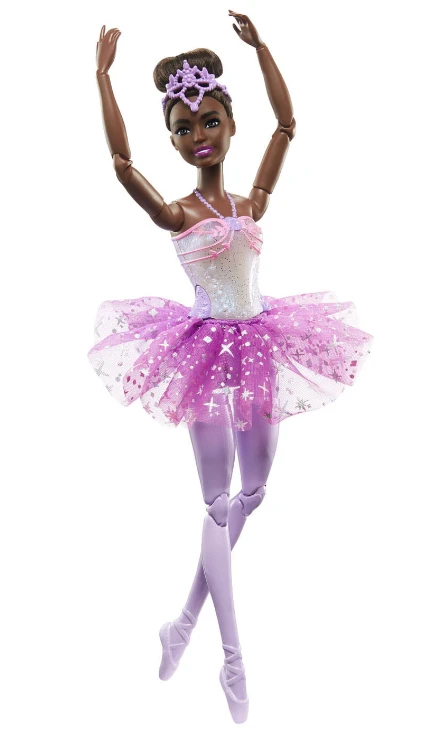Mattel HLC26 Barbie Ballerina Doll Magic Lights Brunette | Mattel
