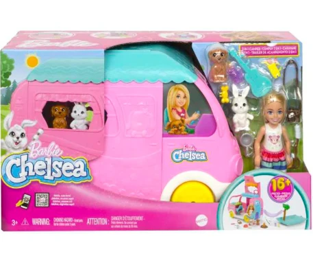 Barbie Barbės kemperis „Chelsea Mini Doll“ + Gyvūnų aksesuarai HNH90 ZA5091