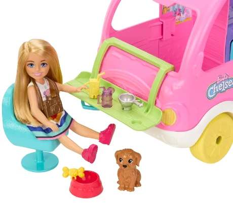 Barbie Barbės kemperis „Chelsea Mini Doll“ + Gyvūnų aksesuarai HNH90 ZA5091