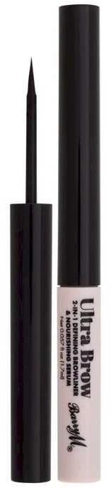 Barry M Ultra Brow 2-in-1 Defining Browliner & maitininantis Serumas Eyebrow Pieštukas
