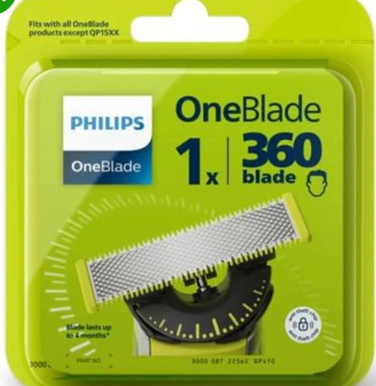 Philips | OneBlade Replacement blade | QP410/50 | Juodas/Žalias