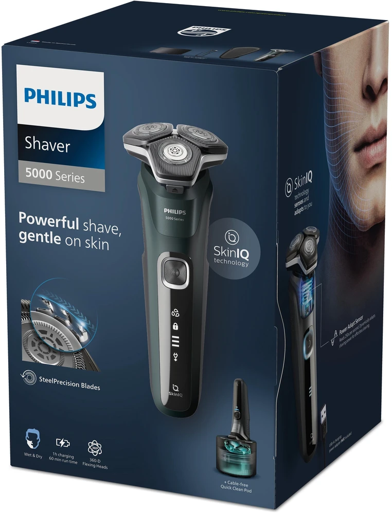Philips Shaver Series 5000 Drėgnojo ir sausojo skutimo elektrinė barzdaskutė S5884/50