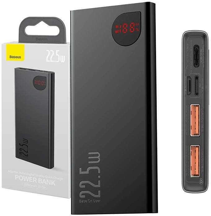 Powerbank Baseus Adaman Metal 10000mAh 2xUSB USB-C Lightning MicroUSB 22.5W – juoda