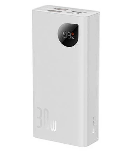 Greitas įkrovimas Power Bank Baseus Adaman2 10000mAh 30W Baltas