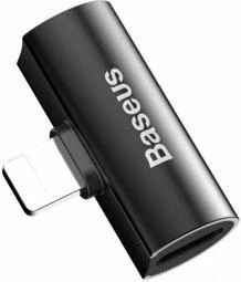 Baseus L46 audio adapteris Lightning-2x Lightning - Juoda