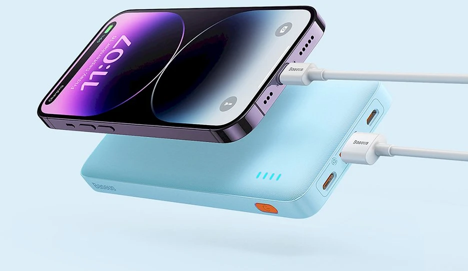 Baseus Airpow 10000 mAh 20W maitinimo blokas (mėlynas)