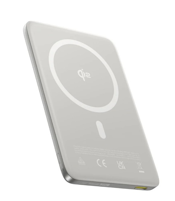 LiPo išorinis akumuliatorius (PowerBank) 10000mAh 27W su bevieliu QI2, magnetiniu laikikliu Magsafe Titanium Ultra-slim PicoGo AM41BASEUS