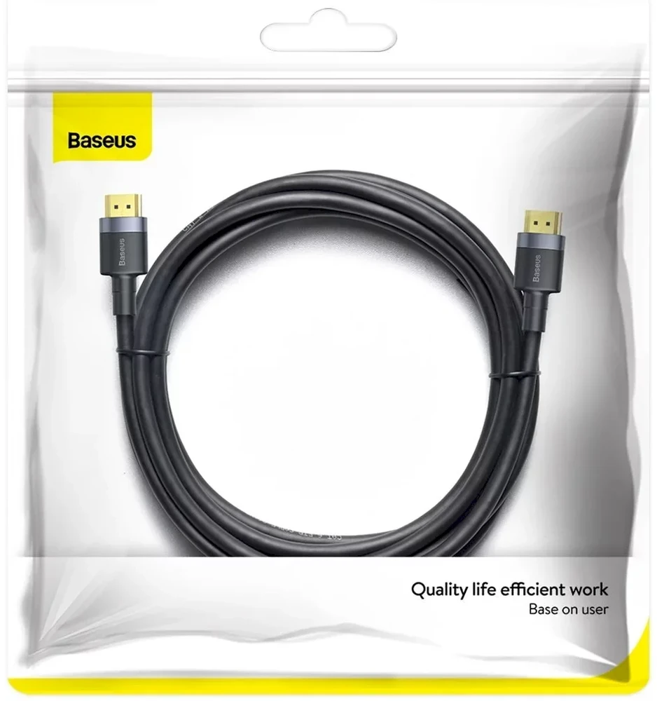 Kabelis Baseus Cafule 4K HDMI - HDMI 3m Juodas