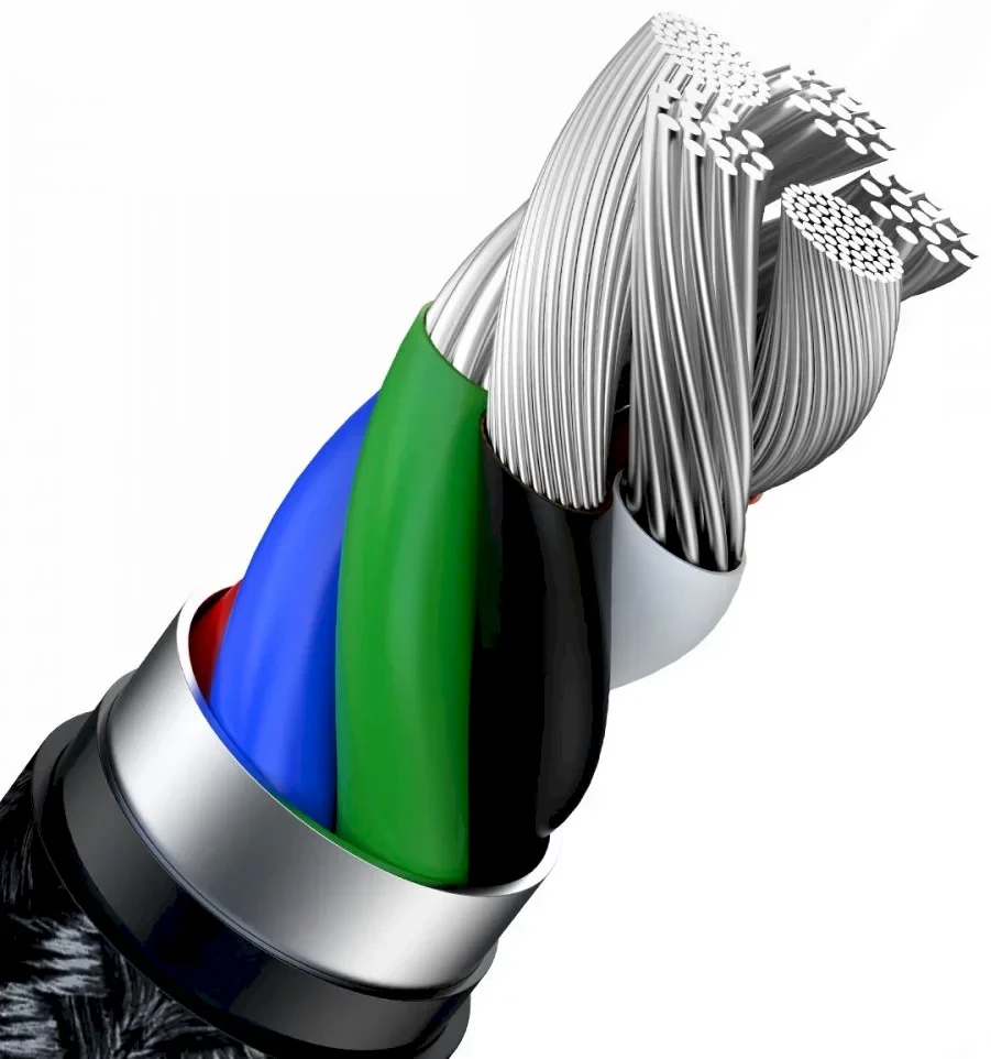 Baseus Cafule Metalinis duomenų kabelis USB Type C/ Lightning - 20W Maitinimas 0.25m, Juodas (Juodas)