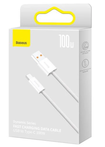 Baseus Dynamic Series USB – USB-C kabelis 100W 2m - Baltas