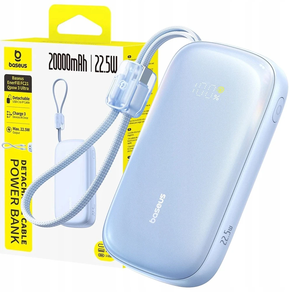 Baseus EnerFill FC21 Qpow 3 Ultra 20000 mAh 22.5W mėlyna