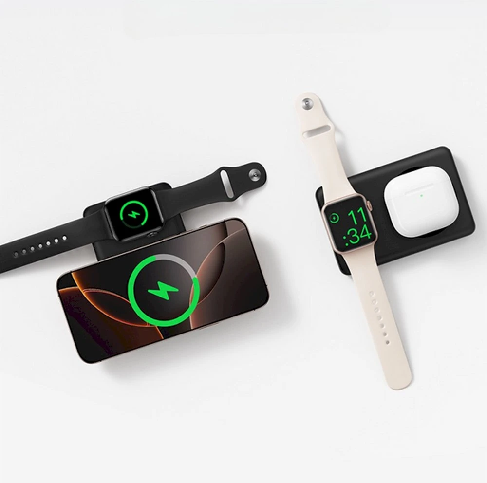 Powerbank Baseus EnerFill FT11 10000mAh 27W suderinamas su MagSafe, skirtas Apple Watch ir išmaniems telefonams USB-C 20V/3A 30 cm - juodos spalvos