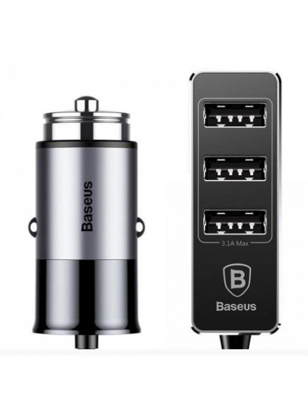 Įkroviklis automobilinis Baseus CCTON-01 (4xUSB 5.5A) juodas