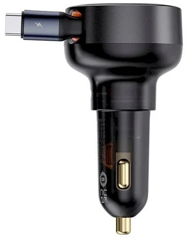 Baseus Enjoyment Pro Car Charger USB-C 60W / juodas (Pažeista pakuotė)