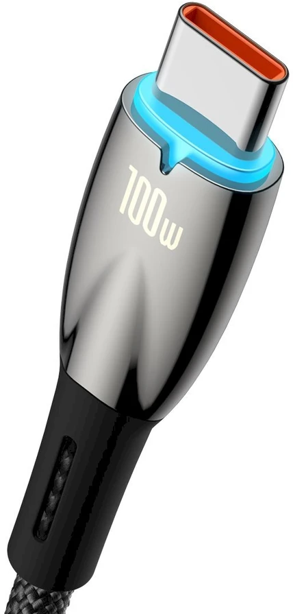 USB laidas, skirtas USB-C Baseus Glimmer serijai, 100 W, 1 m (juodas)