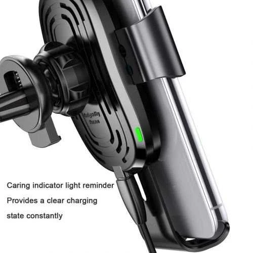 Baseus Gravity automobilinis laikiklis su belaidžiu Qi įkrovimu - Juodas