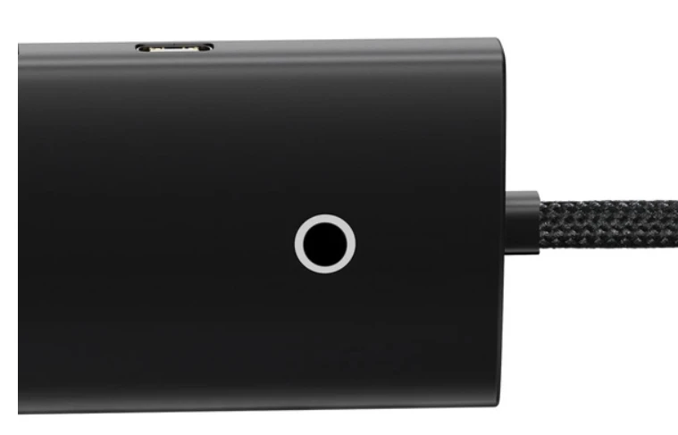 Baseus Šakotuvas USB-A 4 prievadų (USB 3.0) 25cm, juodas