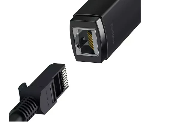 Baseus Adapteris tinklo USB A - RJ45 100Mbit/s, juodas