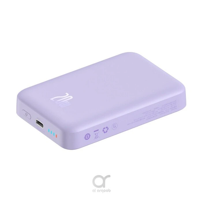 Baseus Magnetic Mini Power Bank 10000mAh 20W MagSafe / violetinė