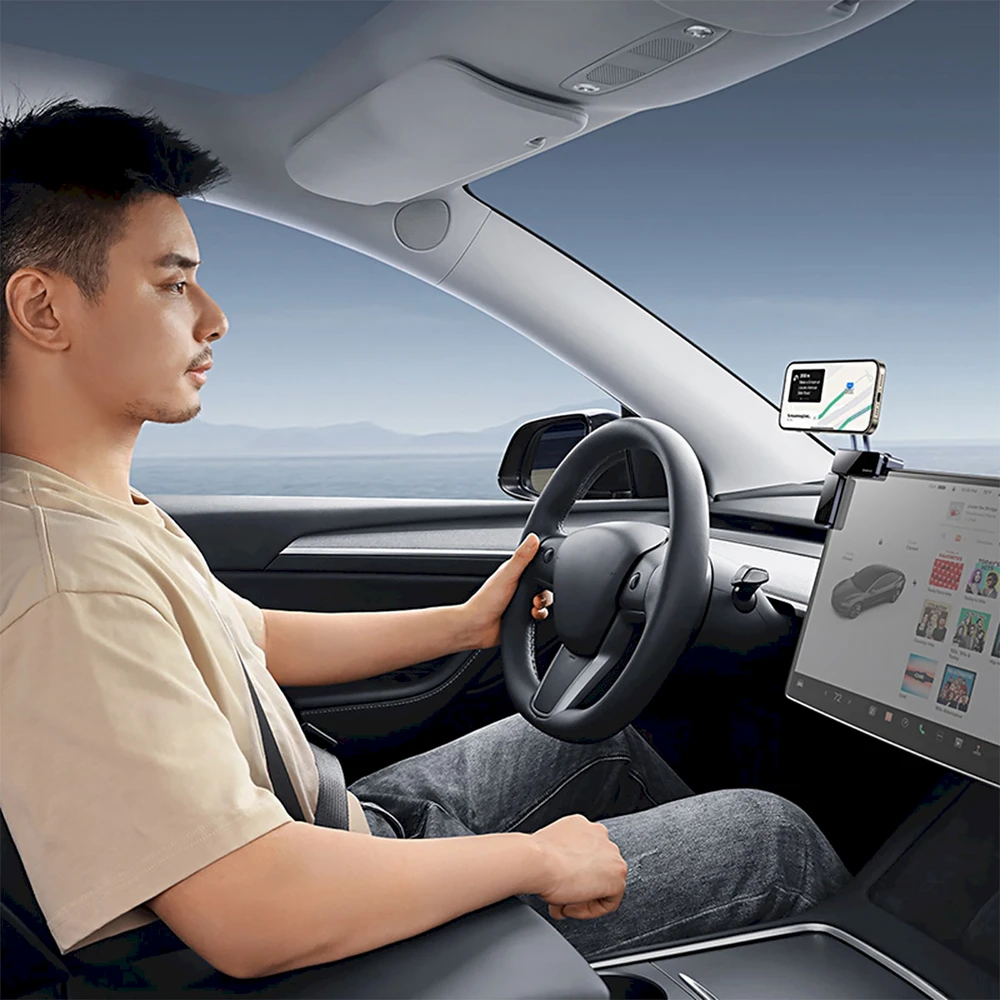 „Baseus MaxView“ magnetinis automobilio ekrano laikiklis su pilka spalva