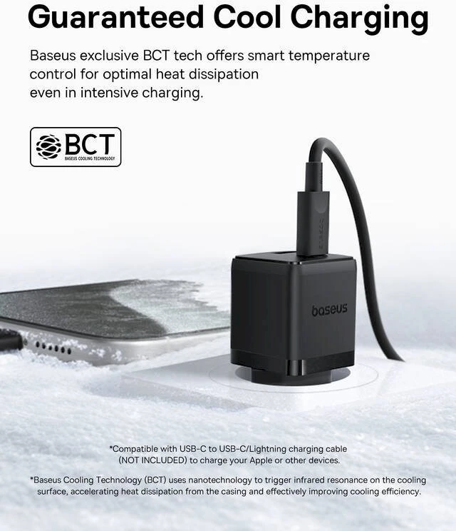 Baseus Palm 30W USB-C USB-A - juoda