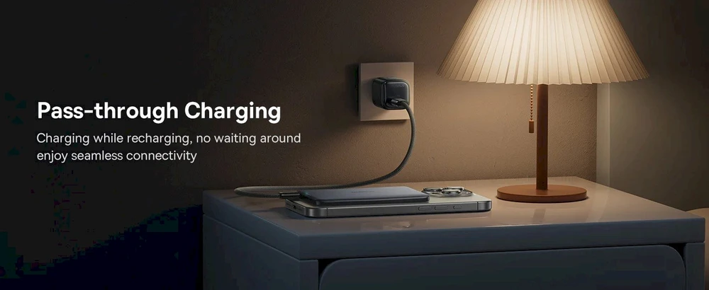 Baseus PicoGo AM41 ultra-slim magnetic 5000 mAh 20W juoda
