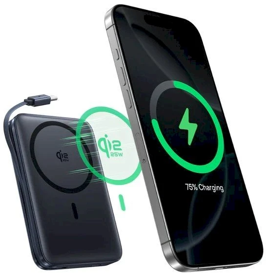 Baseus PicoGo AM61 Qi2.2 45W Magnetic Powerbank 10000mAh Cosmic Juodas