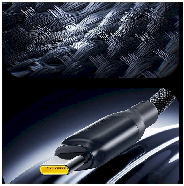 „Baseus PicoGo“ greito įkrovimo duomenų kabelis USB-C – USB-C 240W 2m „Cosmic Juodas“
