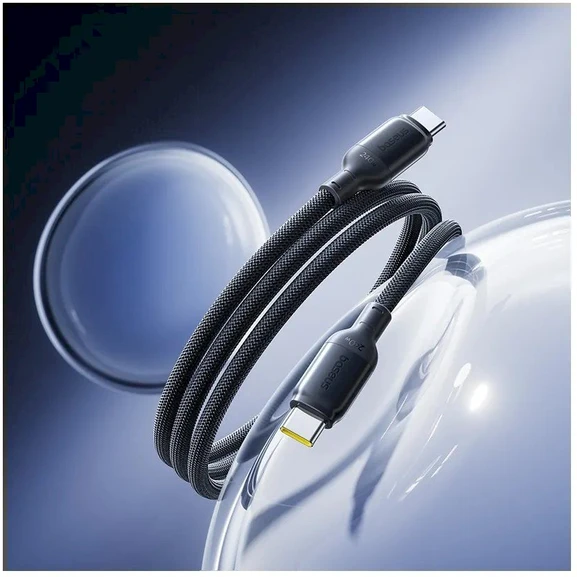 „Baseus PicoGo“ greito įkrovimo duomenų kabelis USB-C – USB-C 240W 2m „Cosmic Juodas“