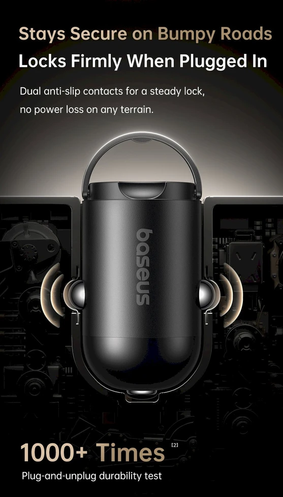 Įkroviklis automobilinis pakrovėjas Baseus PrimeTrip VP2 45W USB-C su kabeliu 60W USB-C į USB-C 1m - juoda